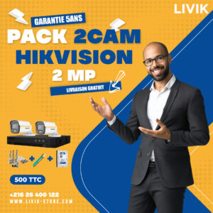 PACK 2 CAM HIKVISION 2MP