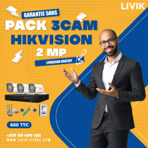 PACK 3 CAM HIKVISION 2MP