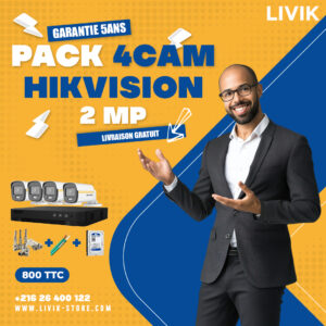 PACK 4 CAM HIKVISION 2MP