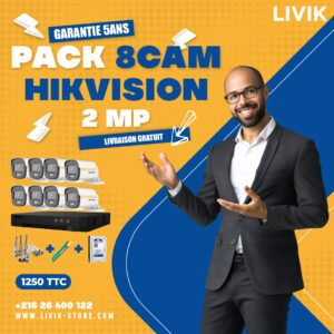 installation système de sécurité Tunisie – caméras CCTV Hikvision