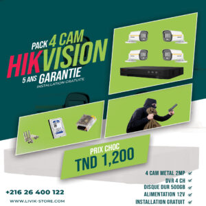 Pack Caméras de Surveillance Hikvision Tunisie